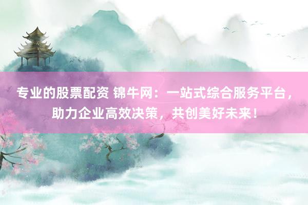 专业的股票配资 锦牛网：一站式综合服务平台，助力企业高效决策，共创美好未来！