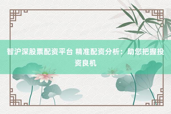 智沪深股票配资平台 精准配资分析：助您把握投资良机