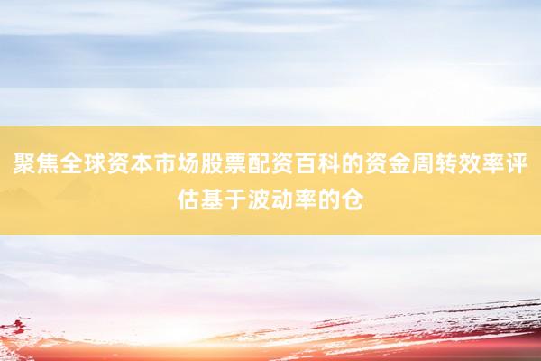 聚焦全球资本市场股票配资百科的资金周转效率评估基于波动率的仓