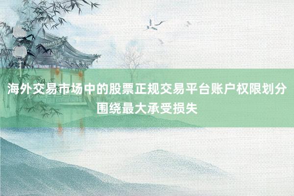 海外交易市场中的股票正规交易平台账户权限划分围绕最大承受损失