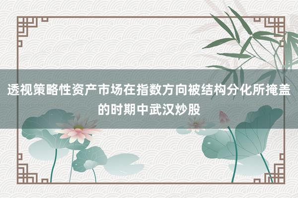 透视策略性资产市场在指数方向被结构分化所掩盖的时期中武汉炒股