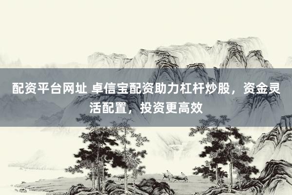 配资平台网址 卓信宝配资助力杠杆炒股，资金灵活配置，投资更高效