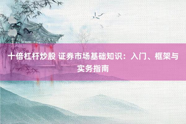 十倍杠杆炒股 证券市场基础知识：入门、框架与实务指南