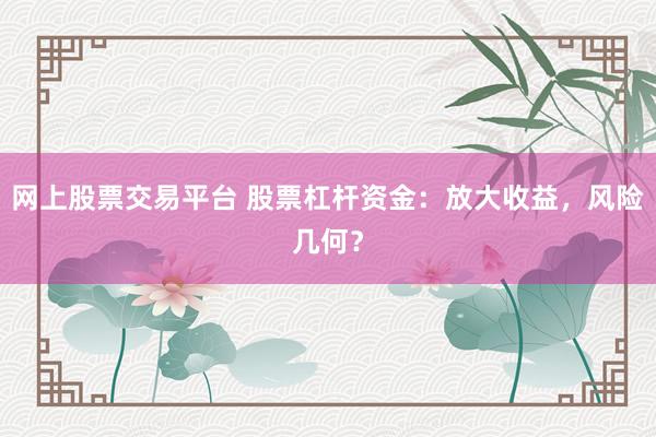 网上股票交易平台 股票杠杆资金：放大收益，风险几何？