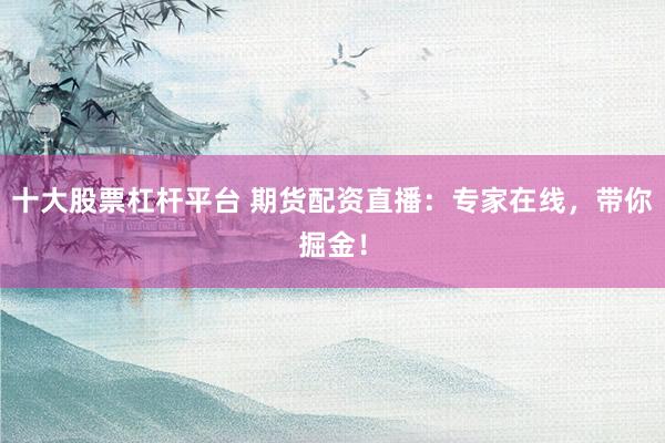 十大股票杠杆平台 期货配资直播：专家在线，带你掘金！